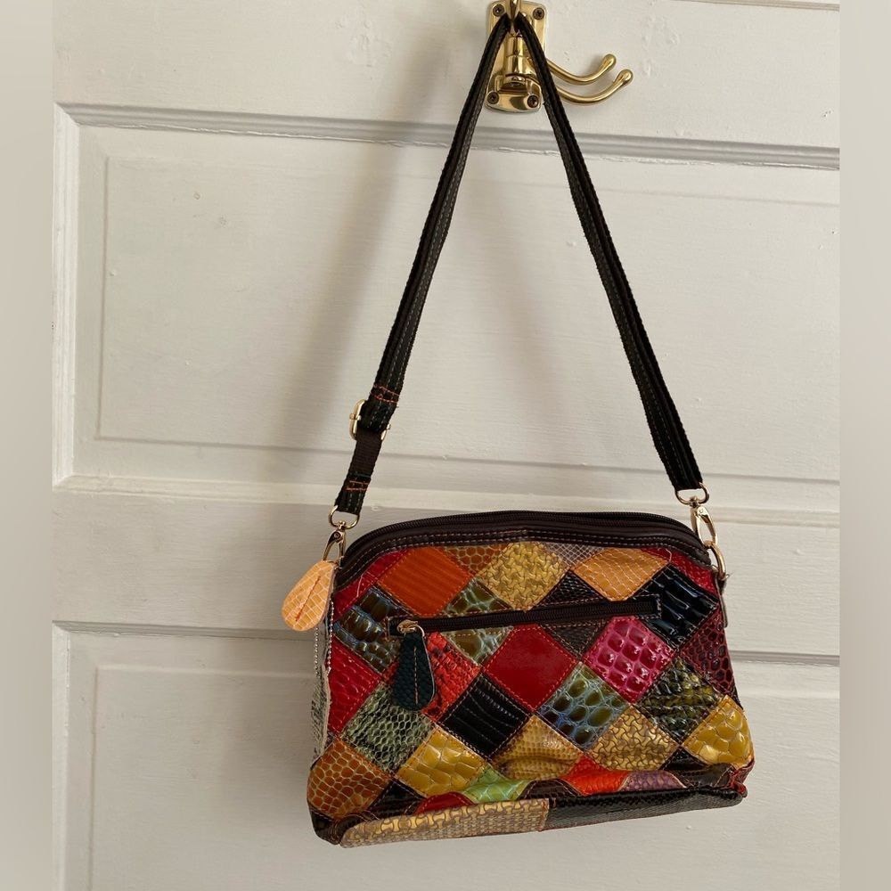 Multicolor Floral Embellished Women's Boho Artsy Purse Bag - Picture 2 of 7